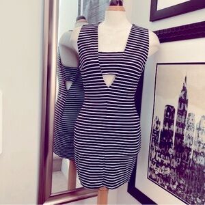 Guess cutout stripped mini dress.